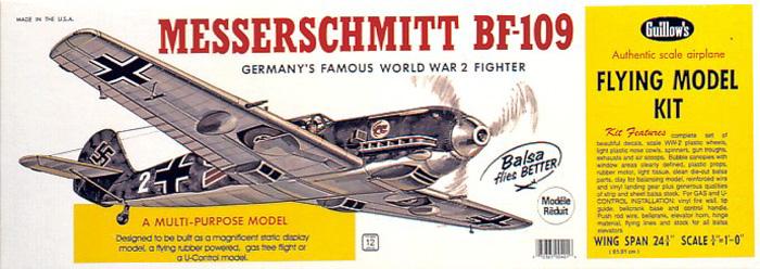 Guillow's MESSERSCHMITT BF-109 GU401